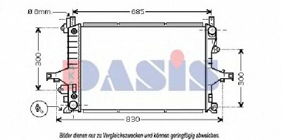 AKS DASIS 220016n -  Радиатор, охлаждение двигателя